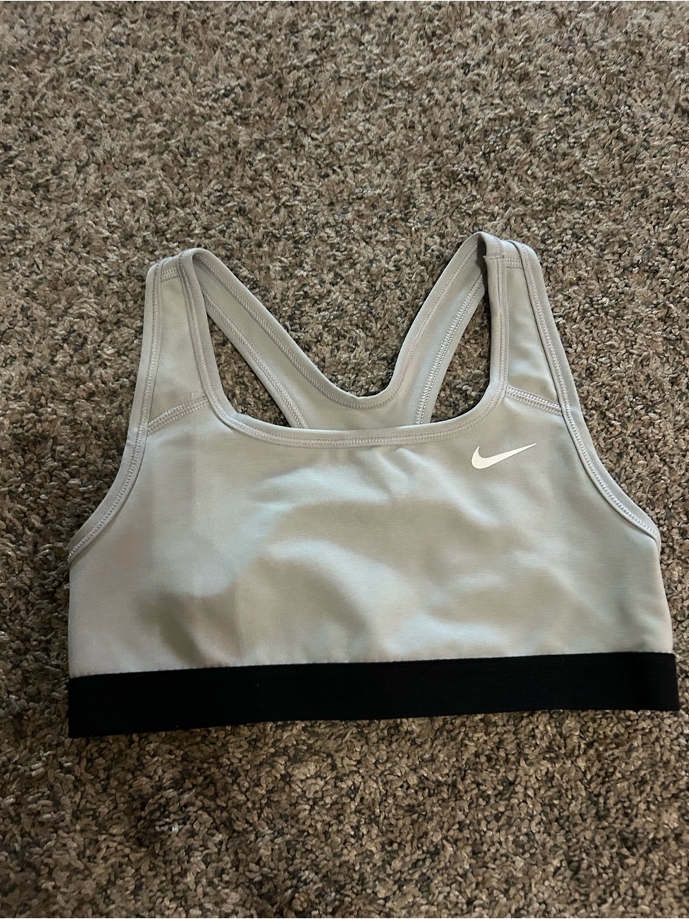 Nike Girls Sage Green Sports Bra | Size M | Athletic Activewear